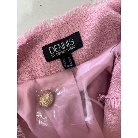 QVC Dennis Basso Textured Jacket with Goldtone Chain Detail NWT Rose Size 12 (L) - Picture 7 of 11